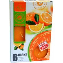 Sviečka čajová 6 kusová MAXI ORANGE